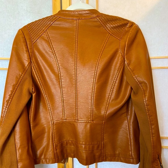 Black Rivet Faux Leather Jacket - Picture 3 of 7